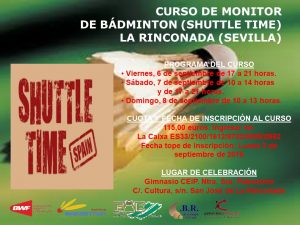 Curso de Monitor de Bádminton - Shuttle Time