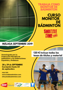 Curso de Monitor de Bádminton - Shuttle Time